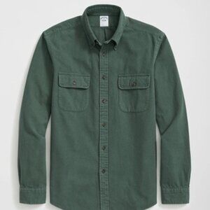 Brooks Brothers Brushed Cotton Flannel Shirt XXL Green NWT